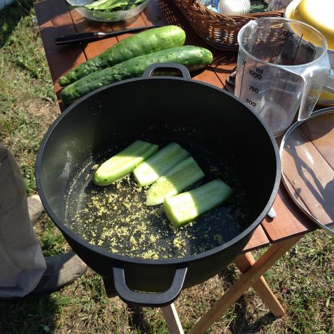 снимка на Dishes with a solar cooker